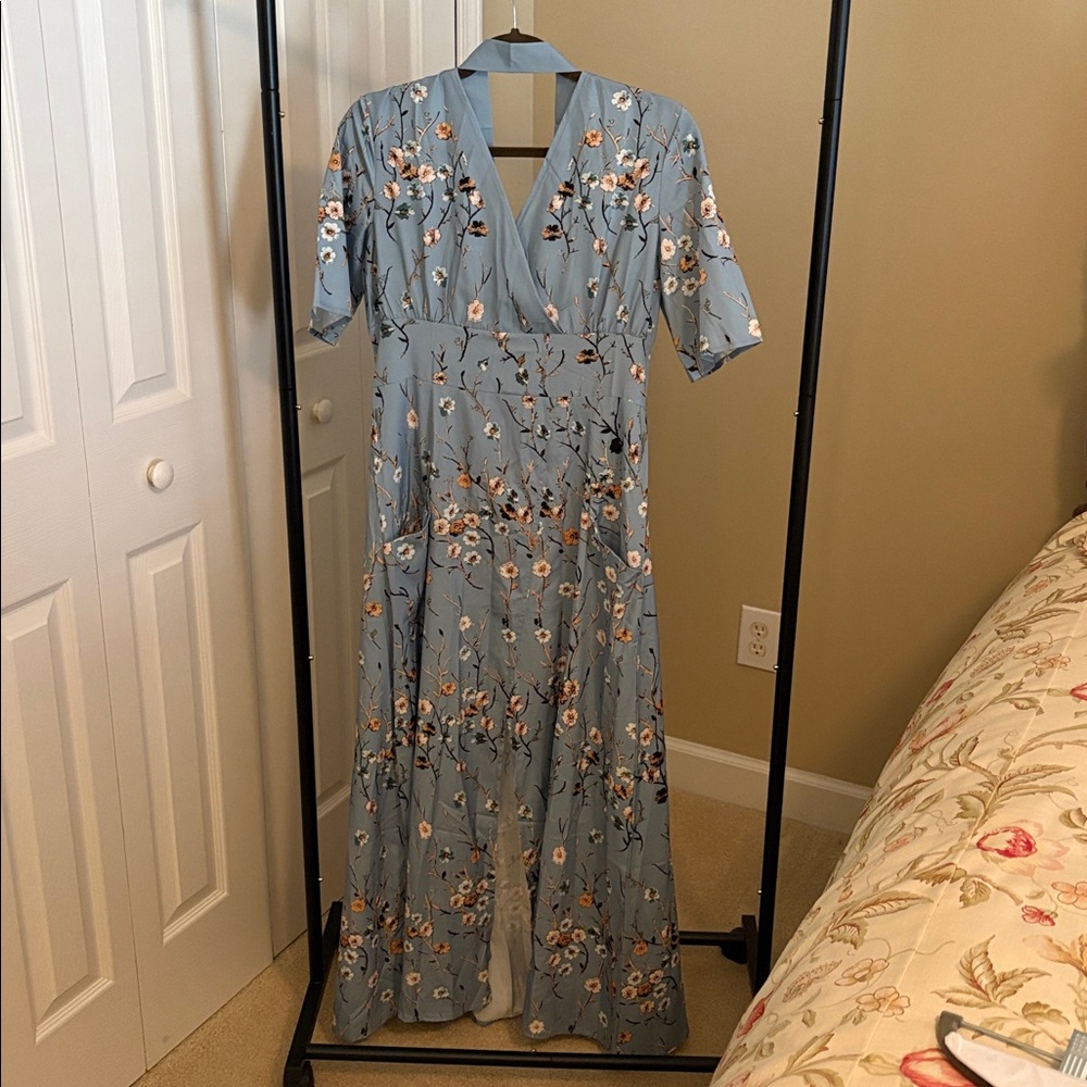 Floral Maxi Dress in Blue